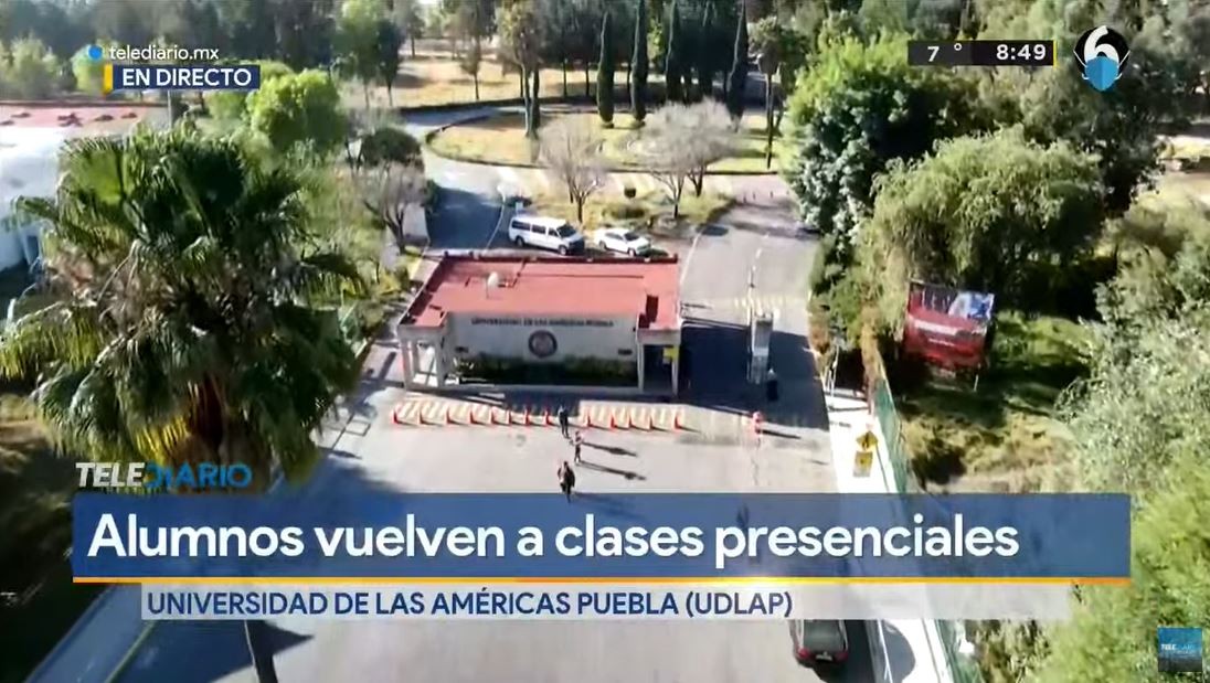 Udlap. Estudiantes volvieron a clases presenciales / Telediario.