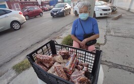 Abuelita con cáncer vende dulces para ayudar a su nieto en Torreón