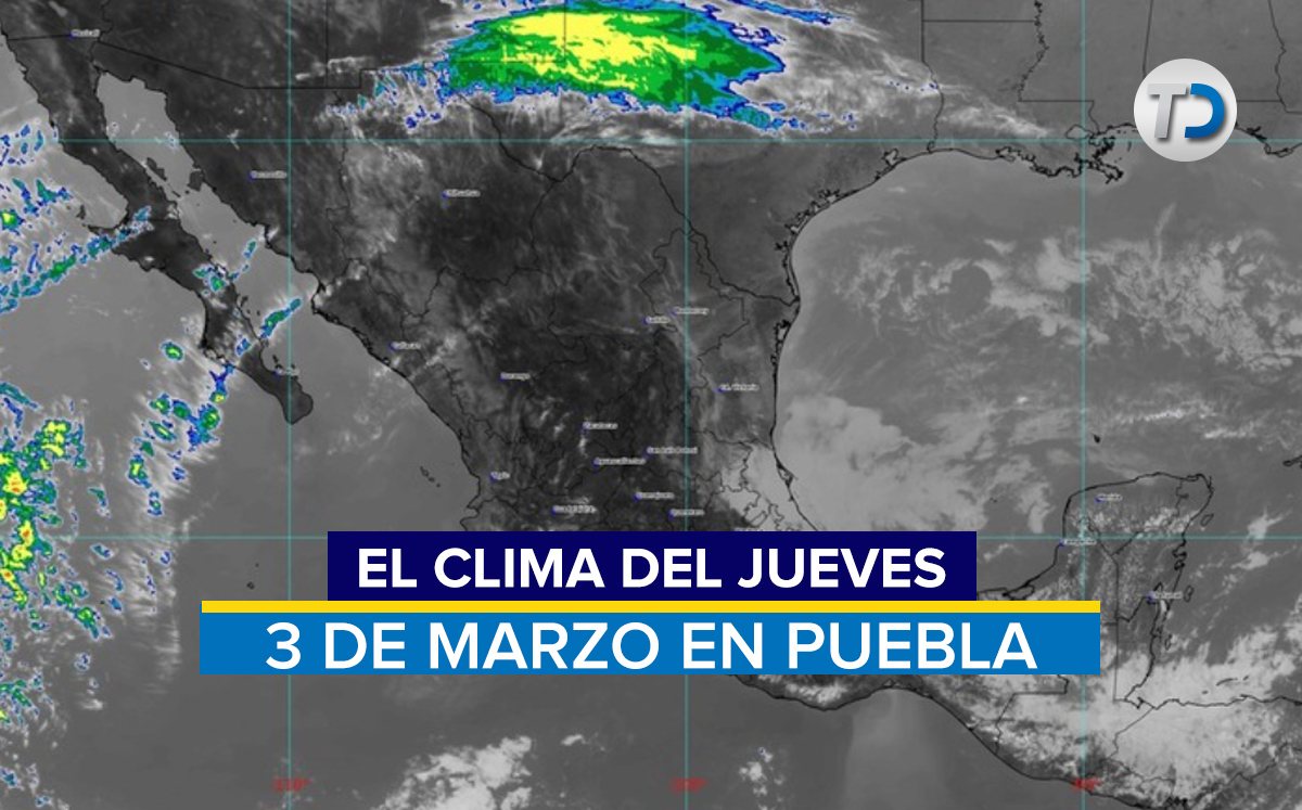 Pronóstico del tiempo del 3 de marzo Puebla / SMN