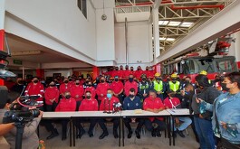 Bomberos se manifiestan tras accidente con motociclista en Durango