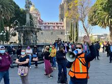 Ciudadanos tras sismo en Puebla