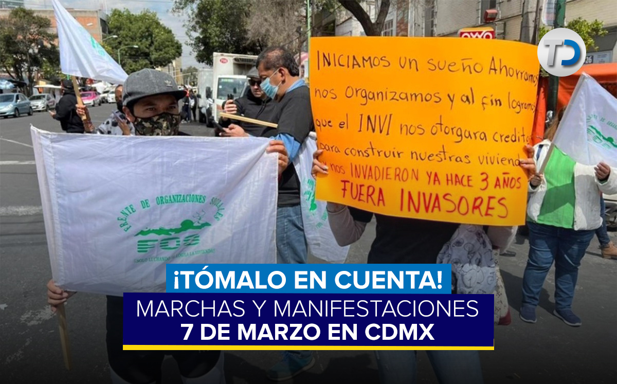 Marchas y manifestaciones este 7 de marzo en CdMx / Archivo.