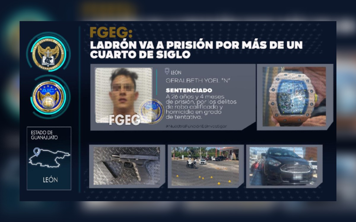 Obtuvo sentencia condenatoria por el delito de robo calificado y por homicidio en grado de tentativa / FGE