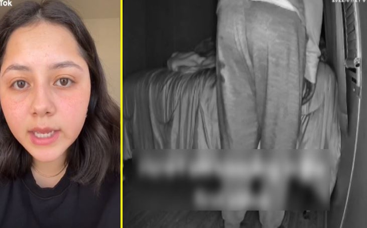 La mujer grabó el momento en el que su suegra la insulta mientras dormía.