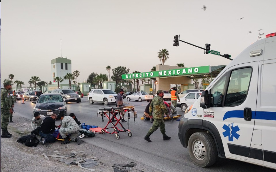 Atropello de dos militares en Apodaca. / Agustín Martínez