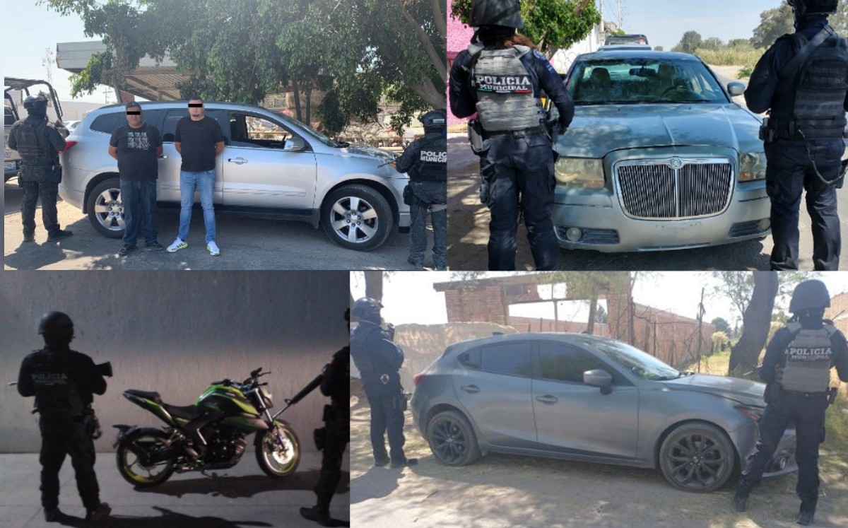 Aseguran en Celaya 4 vehículos robados; hay 3 detenidos / Especial