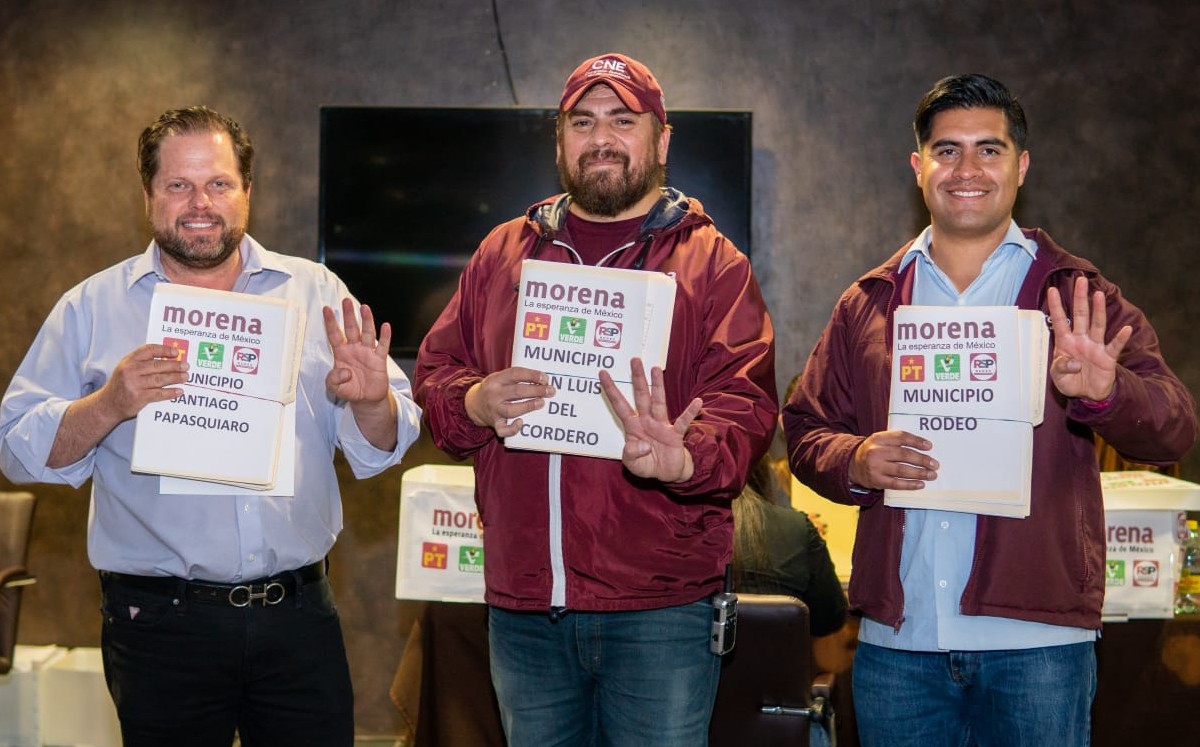 Coalición Juntos Hacemos Historia registra a sus candidatos en Durango
