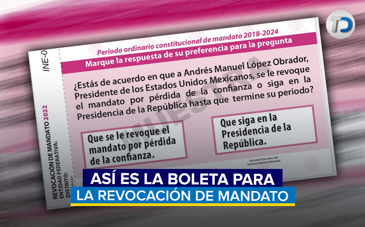La boleta de revocación de mandato contiene distintas medidas de seguridad.