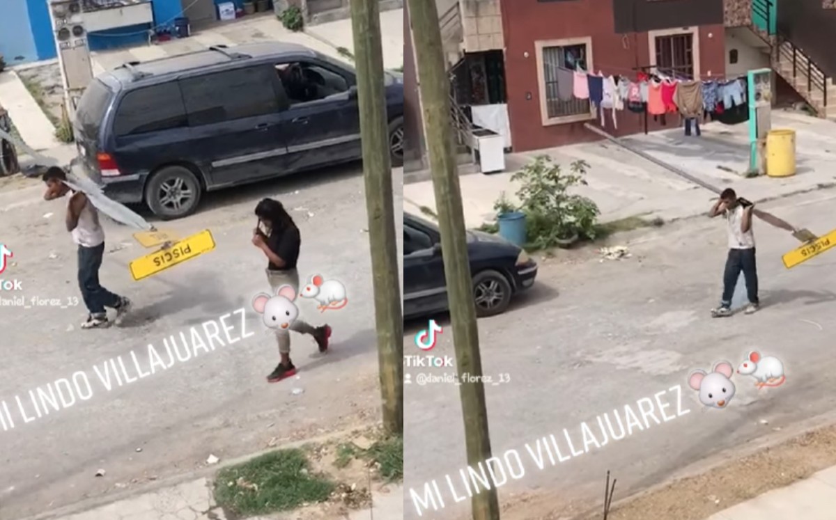 Captan a hombre robando nomenclatura en Nuevo León