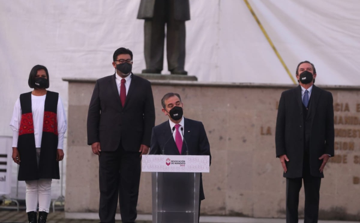 Lorenzo Córdova, presidente del Instituto Nacional Electoral, el el inicio de la jornada por la revocación de mandato/ Javier Ríos