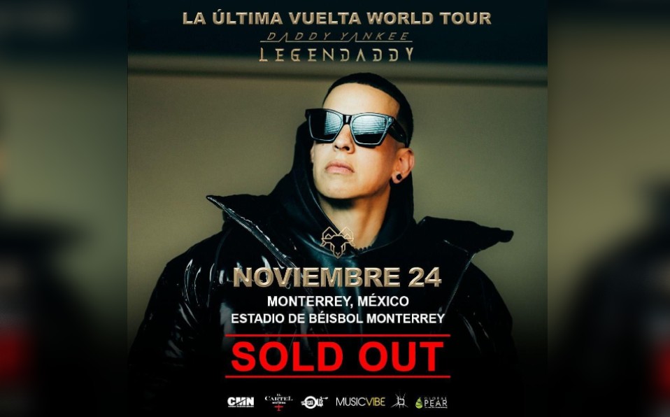 Anuncian sold out para el último concierto de Daddy Yankee en Monterrey. / Cortesía