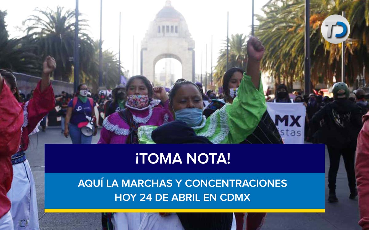 Las marchas en la Ciudad de México este domingo 24 de abril / Archivo.