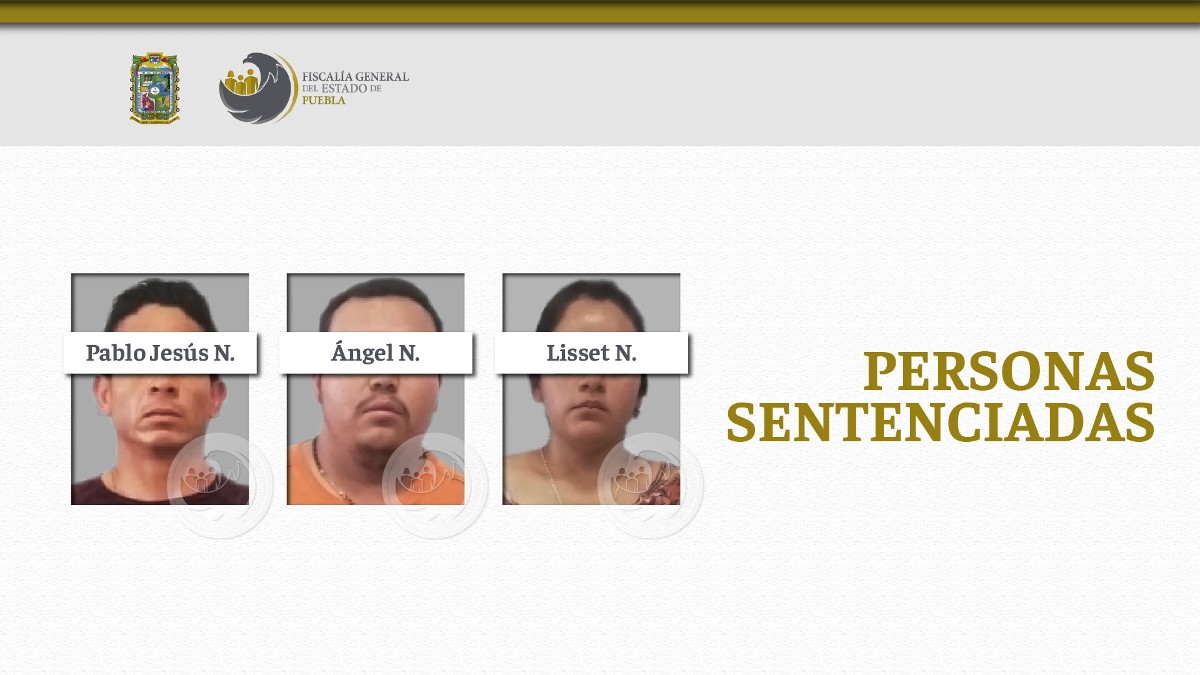 Personas sentenciadas por los asesinatos de los estudiantes de medicina y un conductor de Uber / Fiscalía de Puebla