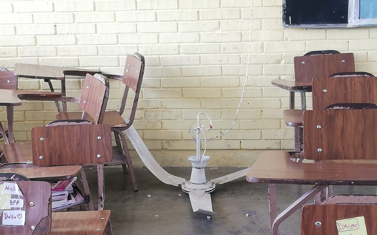 Cae abanico de techo y lesiona a alumna en San Nicolás