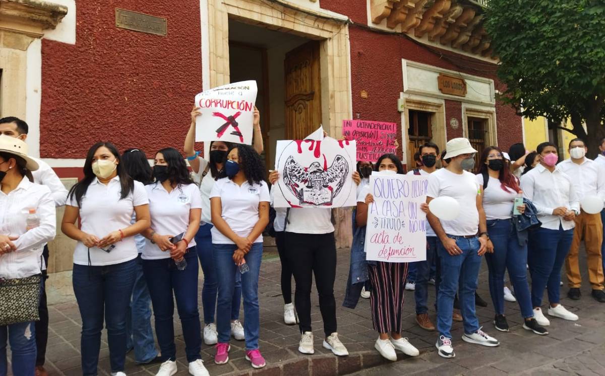 Estudiantes en Guanajuato se manifiestan por caso Ángel Yael.-