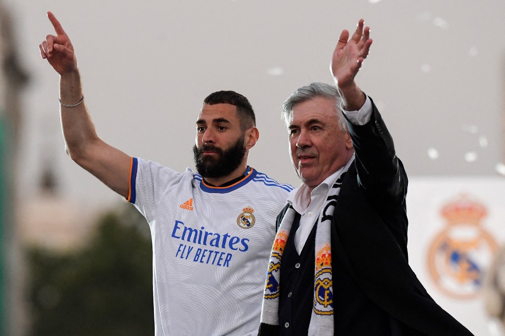 El italiano Carlo Ancelotti, que acaba de ganar LaLiga Santander con el Real Madrid / AFP