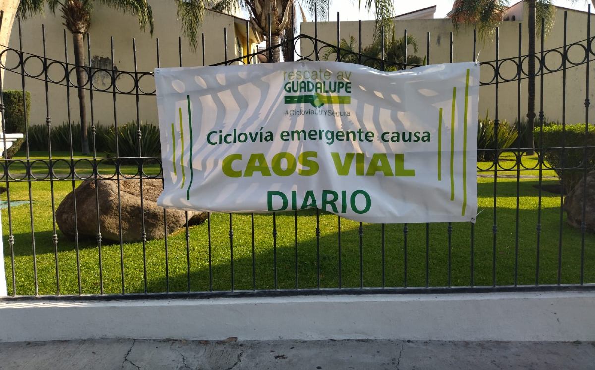 Vecinos de Zapopan piden que ciclovía sea retirada de la av. Guadalupe / Diana Barajas