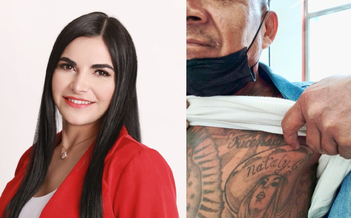 Hombre se tatúa rostro de Nataly García, alcaldesa de un municipio de Tamaulipas.