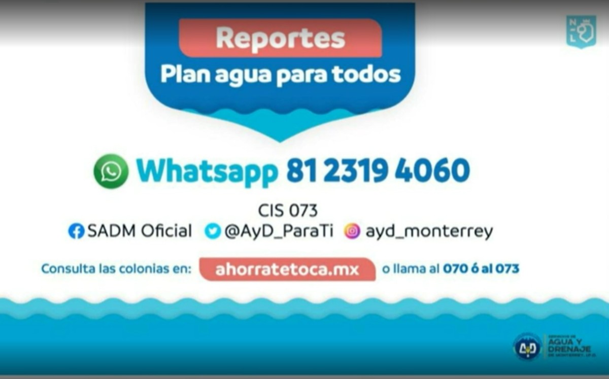 Monterrey: Reportan falta de agua durante 7 días