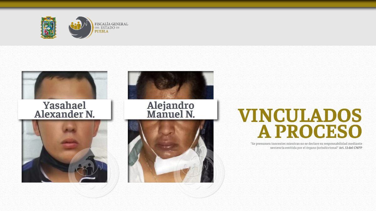Detenidos por el asalto a activista en Puebla / Fiscalía de Puebla