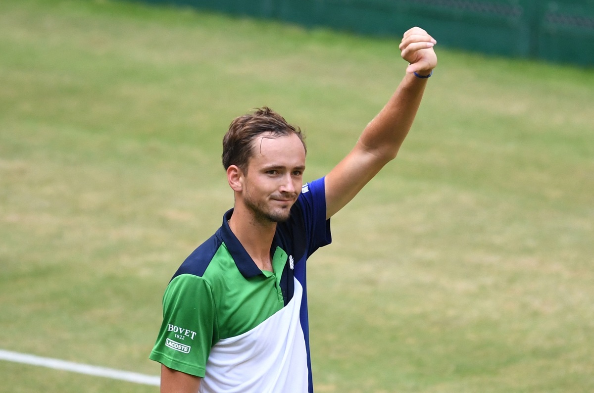 Daniil Medvedev en Halle. / AFP