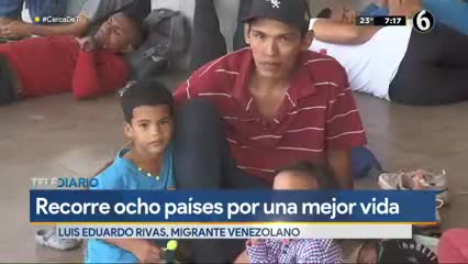 Migrante venezolano salió de su país para darle una mejor vida a sus hijos