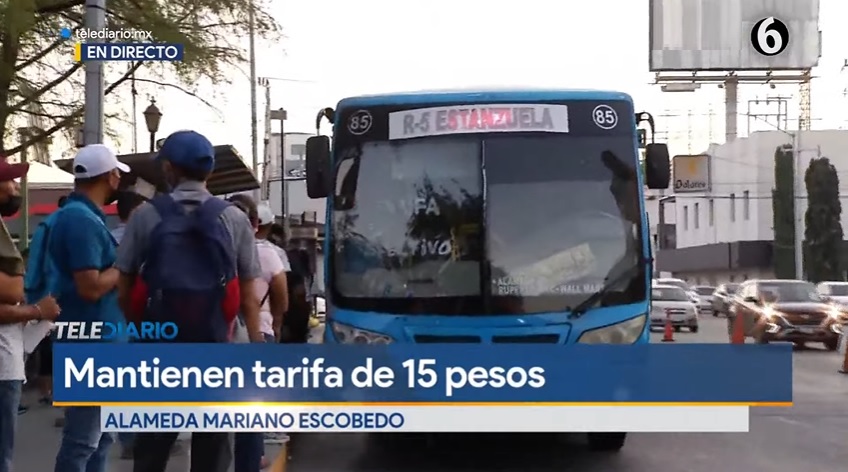 Rutas urbanas mantienen por tercer día cobro de 15 pesos; hasta borran tarifa de los vidrios / Cortesía