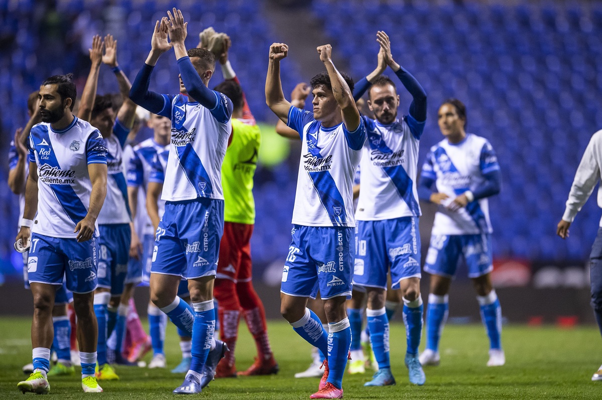 Puebla durante el partido Puebla vs Santos, correspondiente a la Jornada 02. / MexSport