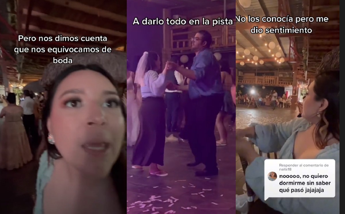 Pareja se equivoca de boda y se quedan a bailar y cenar