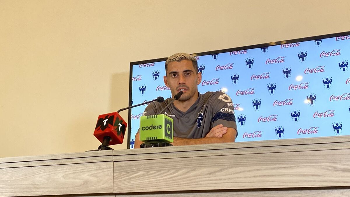 Germán Berterame en conferencia de prensa del Monterrey / foto: Felipe Galindo