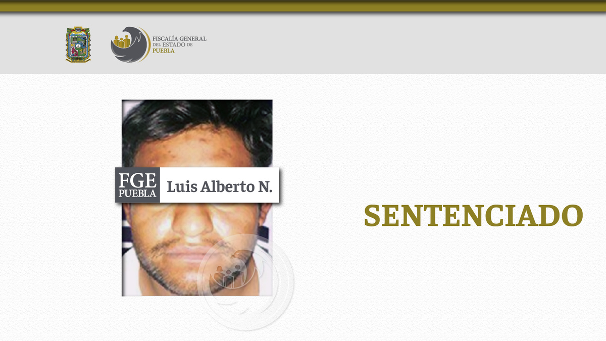 Luis Alberto N. fue detenido por abuso sexual / FGE Puebla