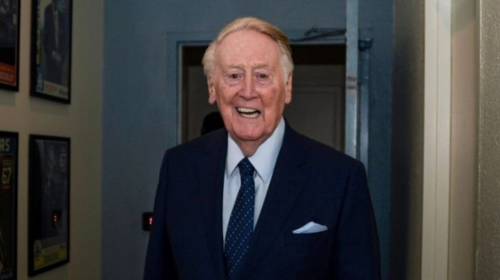 Vin Scully, voz y salón de la fama de los Dodgers muere a los 94 años. / Cortesía