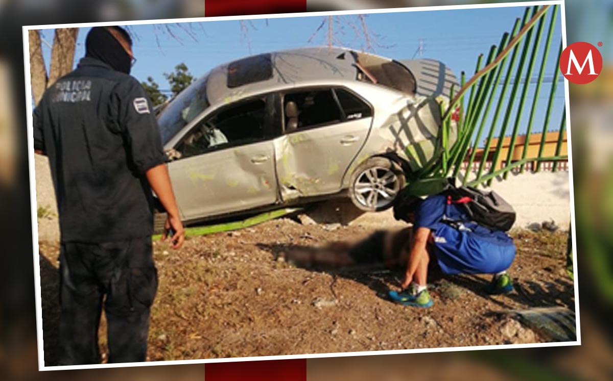 Elementos detuvieron al joven que conducía el coche particular, y quien presentaba signos de ebriedad.