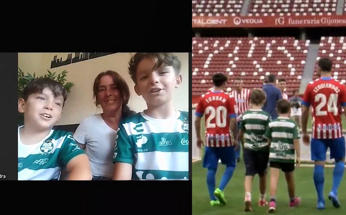 Ellos son los niños santistas que llamaron la atención en Gijón Ellos son los niños santistas que llamaron la atención en Gijón