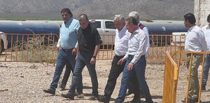 Homero Martínez recorre obras de Agua Saludable junto a AMLO Homero Martínez recorre obras de Agua Saludable junto a AMLO
