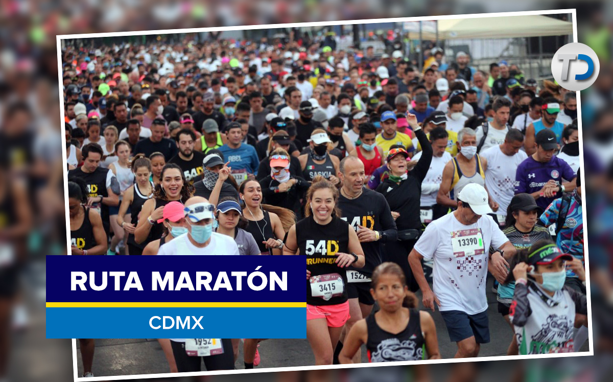 Personas corren en el maratón de la CdMx/ Javier Ríos