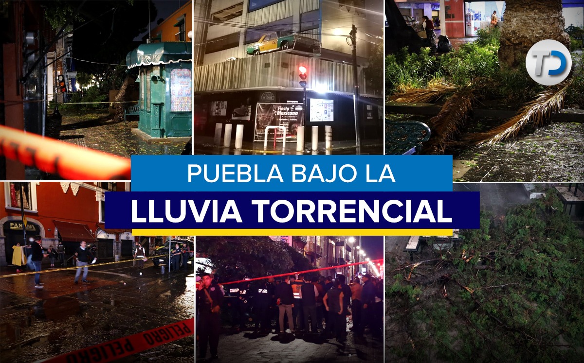 Lluvia torrencial en Puebla deja diversas afectaciones / Andrés Lobato