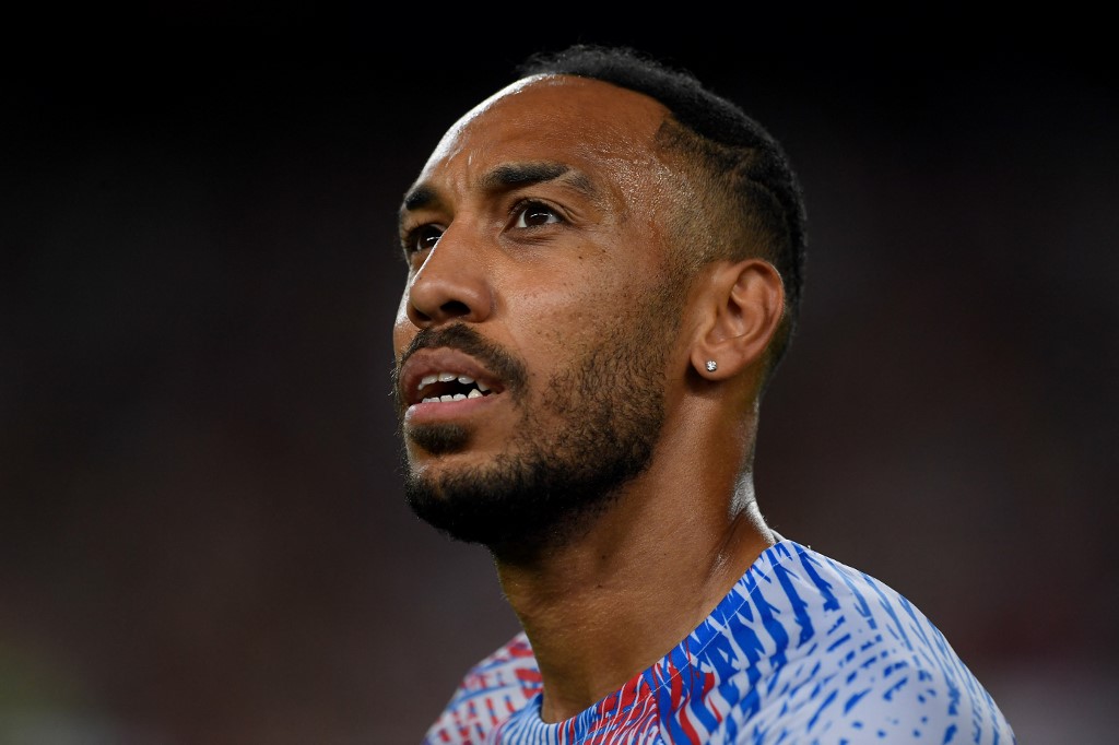 El delantero gabonés del Barcelona, Pierre-Emerick Aubameyang / AFP
