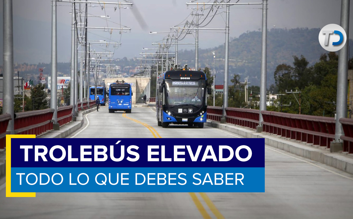 Dos unidades del Trolebús Elevado/ Ariana Pérez