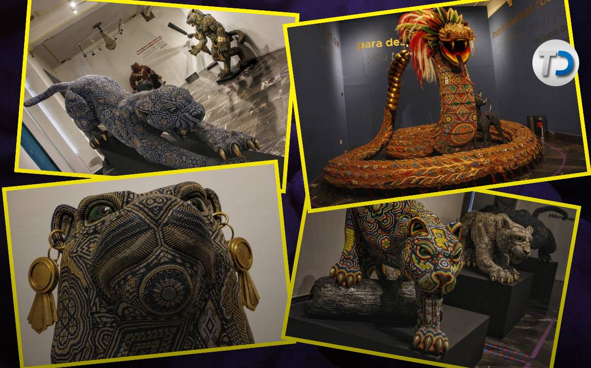 Esculturas de jaguar de la exposición 'Pasiones por México' / Melanie Torres