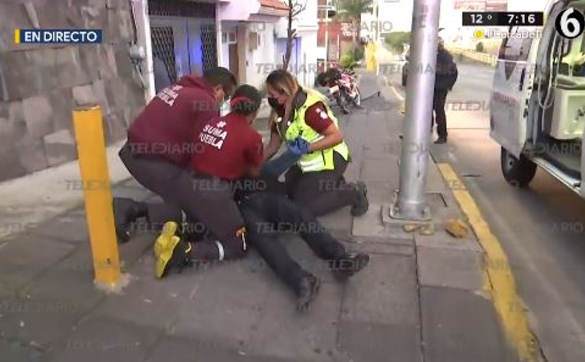 Motociclista agredido en bulevar Atlixco de Puebla / Telediario.
