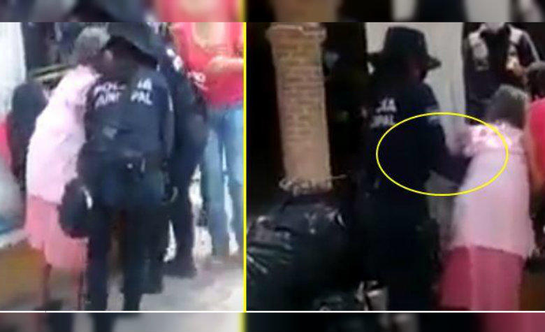 Policías forcejean e intentar arrestar a anciana pepenadora por no usar cubrebocas [VIDEO]