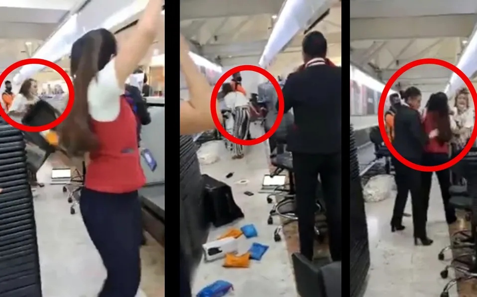 Mujer agrede a personal de Emirates en el AICM