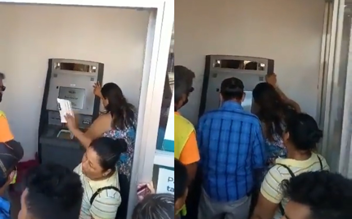 ‘Echan aire' a cajero automático para que les dé dinero en Tabasco. | Especial