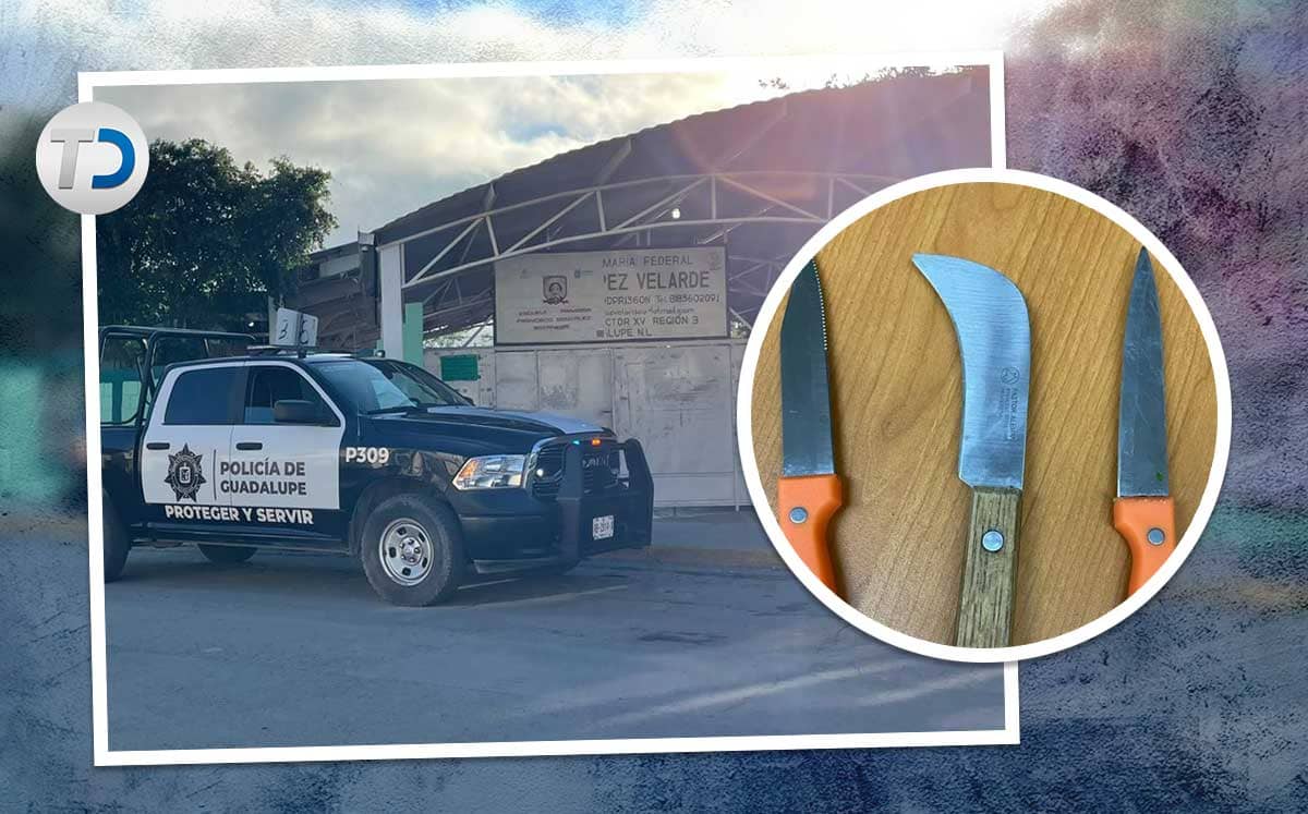 Hallan 3 cuchillos dentro de primaria en Guadalupe. | Víctor González