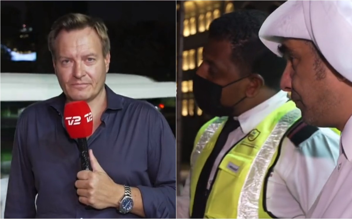 Periodista es interceptado en Qatar / Twitter @RasmusTantholdt