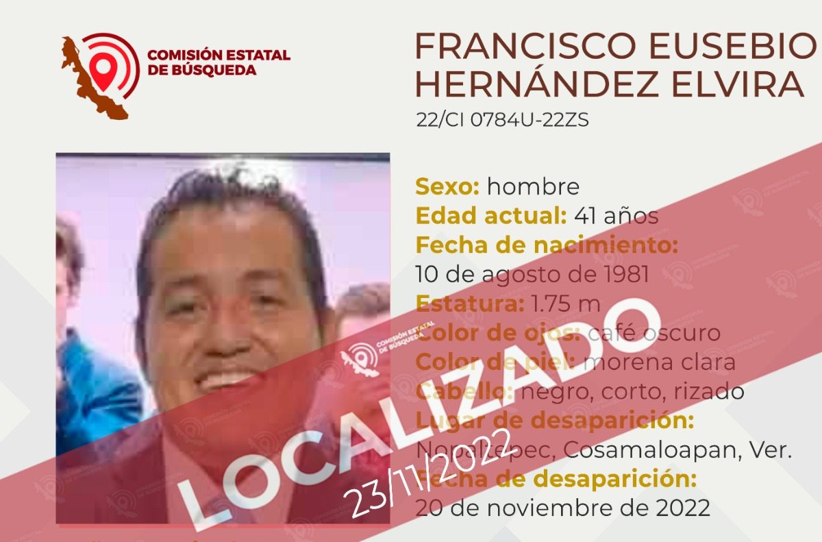 Francisco Hernández Elvira / Comisión de Búsqueda del Estado de Veracruz