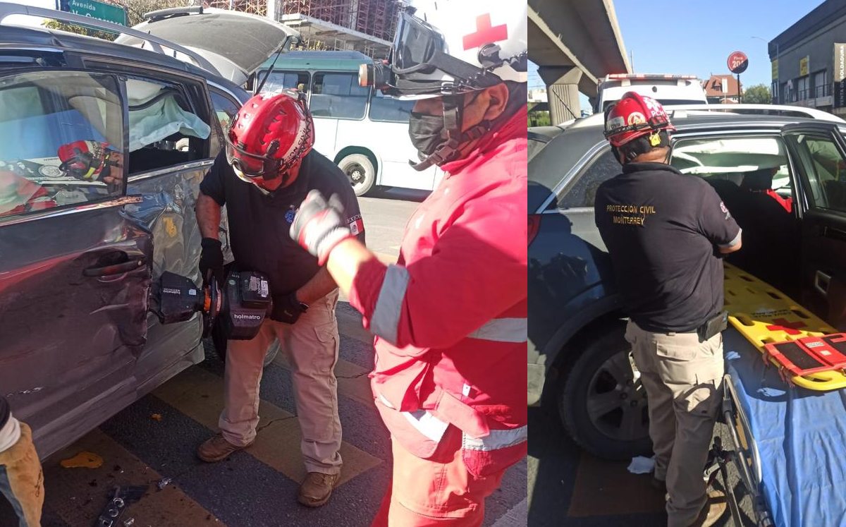 Choque entre ruta urbana y camioneta deja 5 lesionados en Monterrey | Cortesía