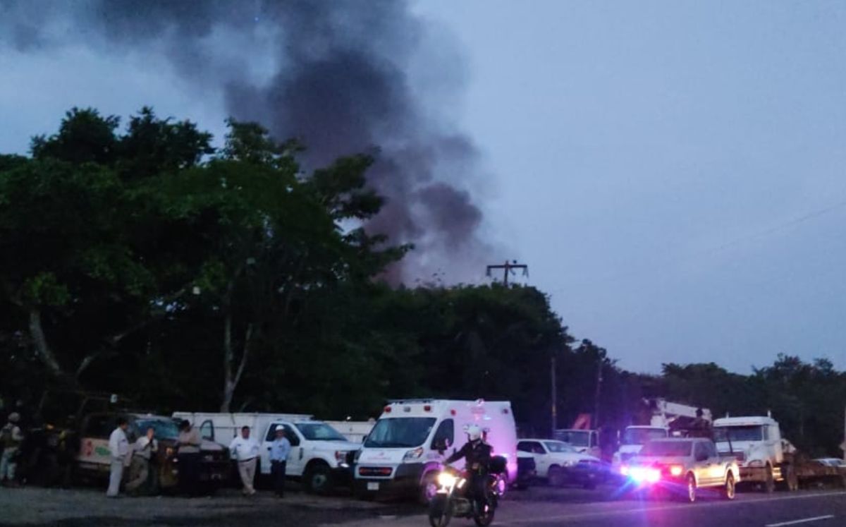 Explosión por fuga de gas etano en Agua Dulce, Veracruz / Especial