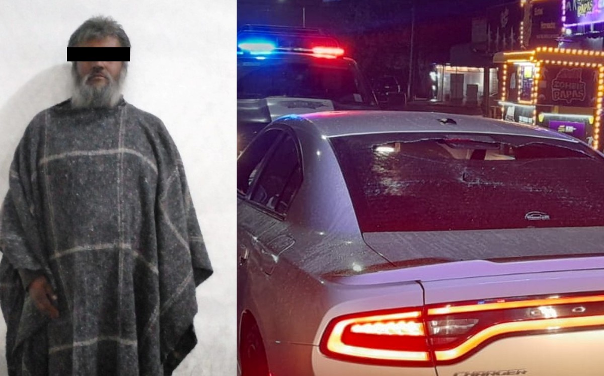 Detienen a hombre acusado de dañar vitral de negocio en Guadalupe | Cortesía